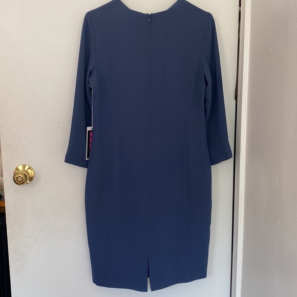 Tom and Linda Platt double face georgette dress with sleeves - US6 - Picture 9 of 13